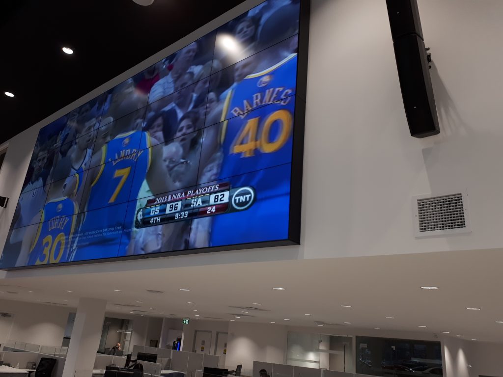 TV Wall with Custom Trim